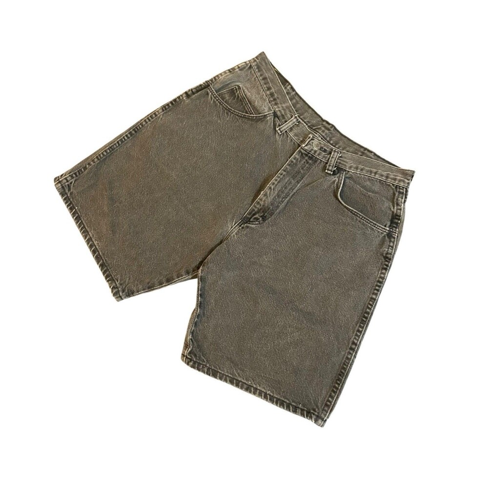 Vintage 90s Wrangler Faded Black Stonewashed Jean Shorts Men’s 32 Skater Grunge